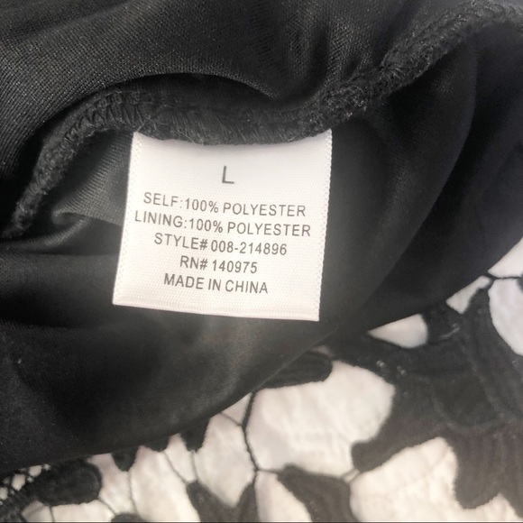 Francesca’s Lace Black Sleeveless Dress NWT -Large - Picture 8 of 10